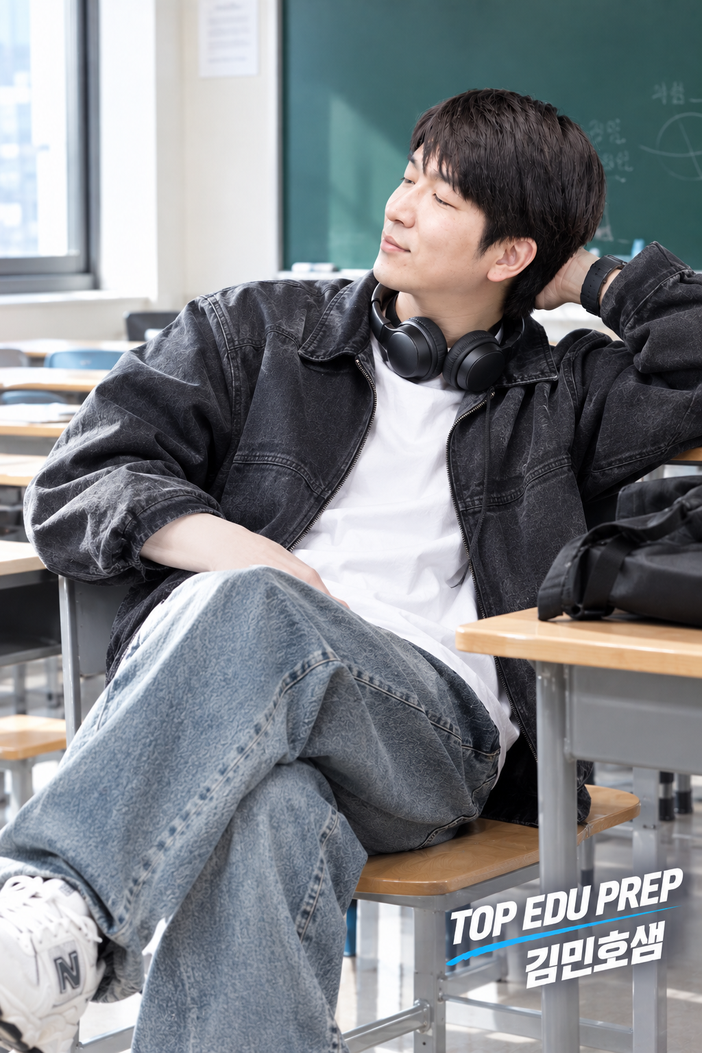 교실에서 학습 전략을 고민하는 학생, 탑에듀프렙 AP Statistics 학습 분위기